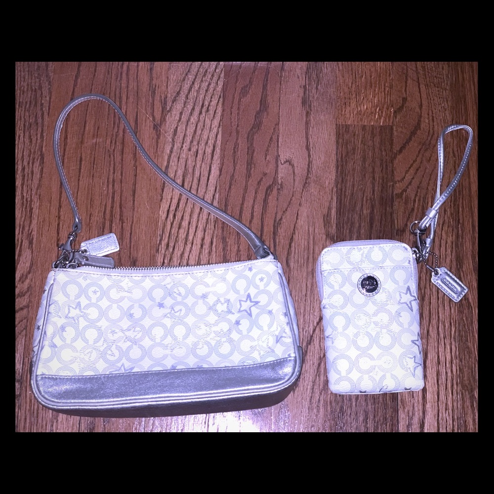 Coach bag with matching wristlet/ wallet